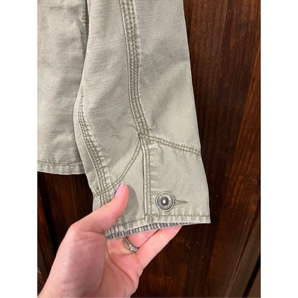Free People Military Green Cropped Jacket size 4 - Picture 11 of 12